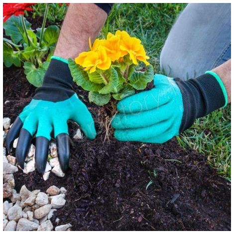 Gants de Jardinage avec 4 Griffes pour Creuser (1/5)