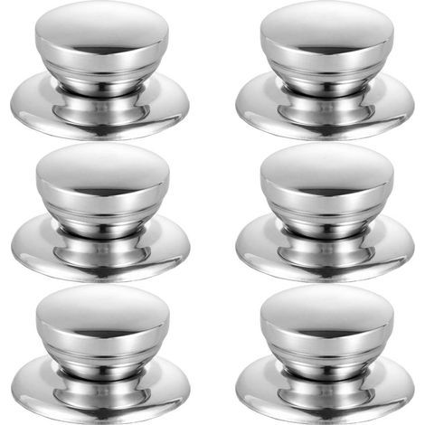 6PCS Lid Knob Pot Lid Knobs Pot Lid Handle Replacement Pot Lid Knobs Handle Pot Knob Universal Heat Resistant Stainless Steel