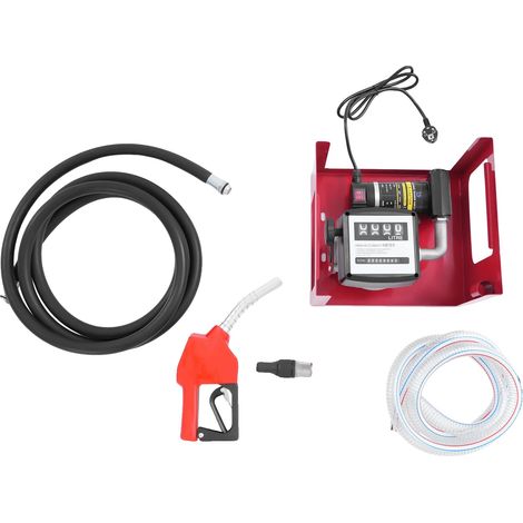 Dieseltransferpumpe, 50L/min Durchflussrate, selbstansaugender Motor, Rot (1/2)