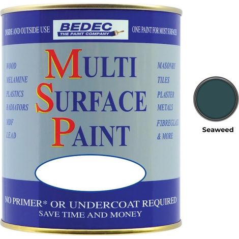 Bedec Multi Surface Paint - Satin - Seaweed - 2.5L
