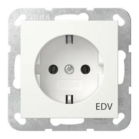 Gira Base SCHUKO Impresión EDV System 55 Blanco puro [445803], 4458 03