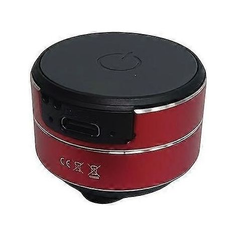 (T10-Rouge) Enceinte à conduction osseuse avec ventouse et cordon de suspension, enceinte portable stéréo sans fil TWS, basses profondes pour la maison, les voyages et la télévision (compatible avec l (1/5)