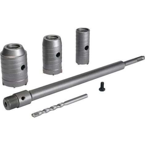 Scie à Cloche Trépan, Ø30mm, 40mm, 50mm Set de Scies Cloches , Trépan Béton 350 mm SDS Plus Tige d'Extension Pointe en Carbure de Tungstène,Scie Cloche pour Brique Pierre Béton Ciment (1/5)