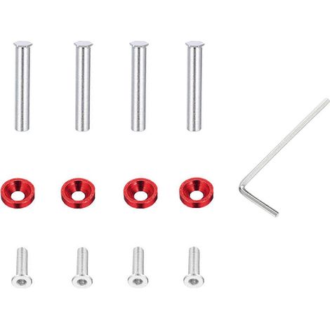 Stück Wasserkühlungs-Radiator-Befestigungsschrauben, professionelle lange kurze Schrauben, Lüfterbefestigungsschrauben, PC-Lüfterschrauben für Wasserkühlung, Rot (Rot) (1/5)