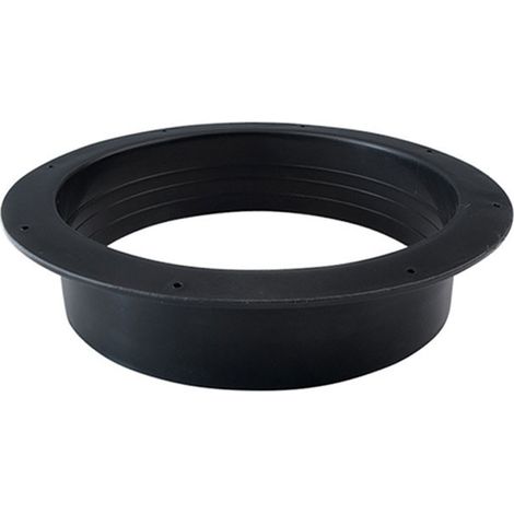 Flange de connexion 200mm en PVC – Trous de fixation pour installation rapide – Pour gaine de ventilation d'air – Couleur noire – Cis Products