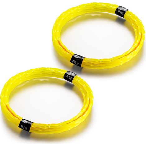 Fil de coupe 2,4 mm, pour débroussailleuse et débroussailleuse, design bicolore, positionnement rapide, universel x 10 m (jaune - 8,6 m) (1/5)