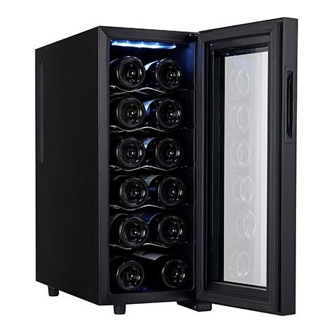 Adler getränkepantry ad 8083 energieeffizienzklasse g freistehend flaschenkapazität 12 schwarz (1/5)