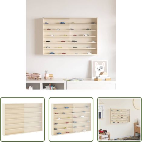 Vitrine en bois - Vitrine Murale avec étagère Beige 80 x 8,5 x 54 cm Contreplaqué (1/5)
