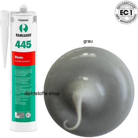 Ramsauer 445 Stein 1K Silikon Dichtstoff 310ml Kartusche grau