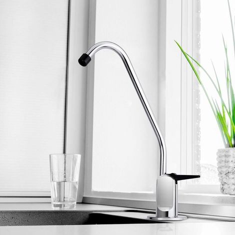 Robinet de Filtre à Eau 100% sans Plomb pour la Plupart des Systèmes d'osmose Inverse ou de Filtration d'eau, sans Espace d'air, Finition Chromée, pour Eau Potable (1/5)