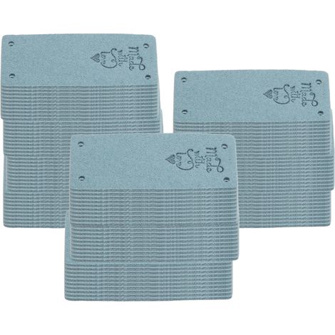 Étiquettes en cuir synthétique souple, 100 unités, 4 trous, pour projets DIY de portefeuilles et chapeaux, assortiment multicolore (1/5)