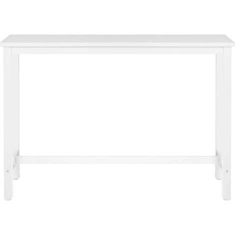 Tavolo alto da bar bianco in MDF e metallo 140 x 40 x 100 cm MODENUIT (1/5)