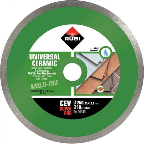 DISCO DIAMANTATO RUBI CEV 250 SUPERPRO PER CERAMICA