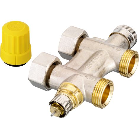 Corps radiateur sèche-serviettes VHS-UN - droit bitube F3/4" raccordement M3/4" - Danfoss 013G4744 (1/5)