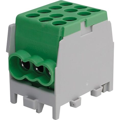 Hauptleitungs-Abzweigklemme - grün, 2x Eingang 25 mm² 4x Ausgang 16 mm², 1-polig