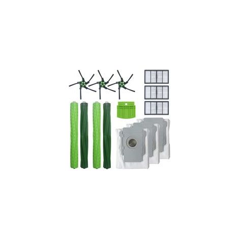 Brosse à rouleau latérale, Filtre HEPA à poussière, Peigne à déflecteur et Sac à poussière pour iRobot Roomba S9 (9150), S9 Plus (9550) - (2) H643 (1/2)