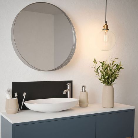 Splashback Matt Black Glass Bathroom Backsplash Brushed 250x600x4mm (1/5)