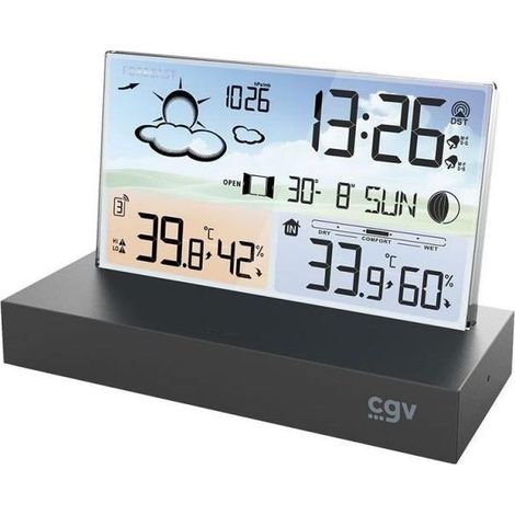 CGV 19004 METEOFLEX Wetterstation ohne Kabel schwarz (1/4)
