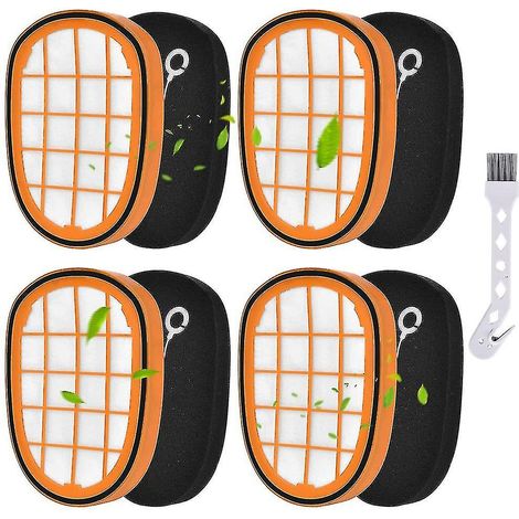 Paquet de 4 filtres pour ordinateur portable Philips Speedpro Max Aqua Fc6812 Fc6813 (1/5)