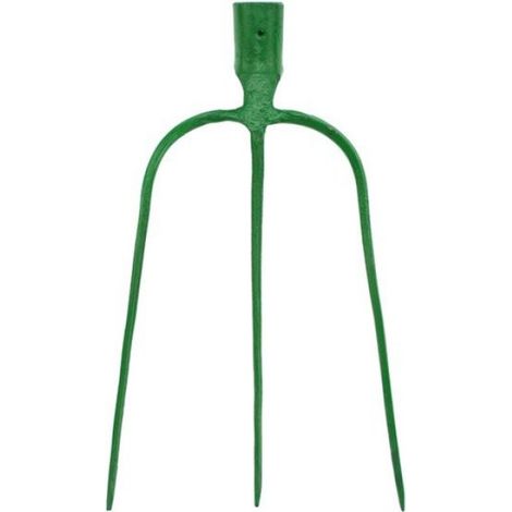 Fourche Agricole - 3 Dents - Non Montée - Compatible Manche Standard - Pour Fumier Foin Paille - 1 Pièce