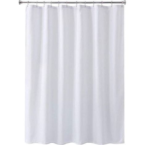 Rideau de douche en polyester épais, uni, imperméable et résistant aux moisissures, idéal pour les salles de bains et les hôtels. Ce rideau de séparation uni en polyester blanc (120 g/m², 120 x 200 cm (1/4)