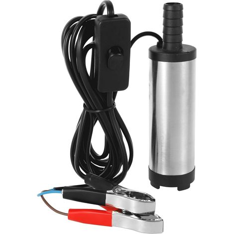 Edelstahl Tauchpumpe 12V DC Wasser Transfer Pumpe mit Filter Mesh Max 30L/min Ölpumpe Dieselpumpe für Diesel Öl Heizöl Wasser Auto Caravan Marine Boot (1/5)