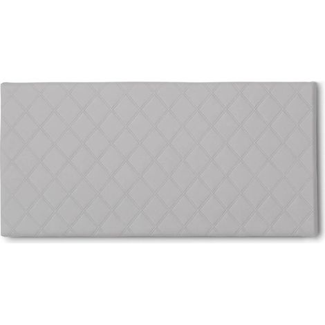 Dmora - Cabecero de cama Dbernab, Cabecero en polipiel en la pared, 100% Made in Italy, adecuado para una cama de matrimonio, 130x60cm, Blanco,