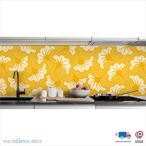Crédence : Wax foncé - Couleur Jaune Colza - Alu composite - 120 - 60 (1/3)