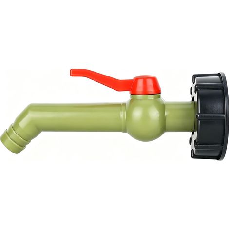 Robinet d'écoulement 45° - Robinet avec vanne sphérique, kit de robinet, accessoires de réservoir 20 mm, robinet sphérique pour réservoir d'eau de pluie et irrigation (1/5)