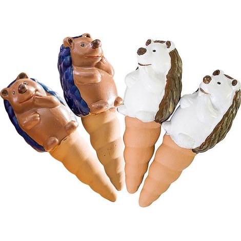 Cartoon Autowatering Spike [4-Piece Set] Terracotta Frog Hedgehog Rabbit Ice Cream [100-135ml] Indoor Outdoor Potted Plants Garden Gift (1/5)