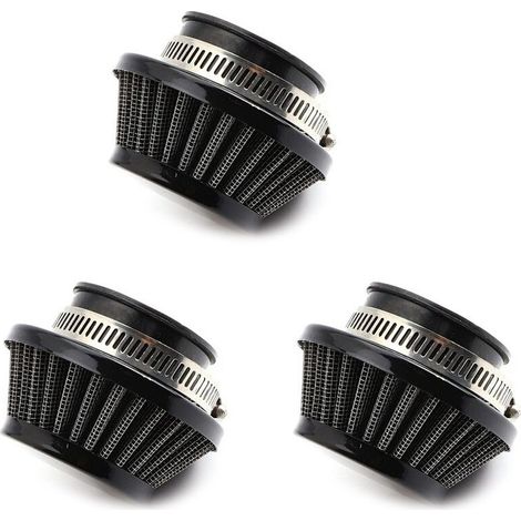3 filtri aria da 42 mm per motocross, quad, 47/49cc, kit di aggiornamento in alluminio, neri.