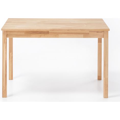 Table de salle à manger en bois  hêtre massif huilé coloris naturel - longueur 110 x hauteur 76 x profondeur 70 cm (1/4)