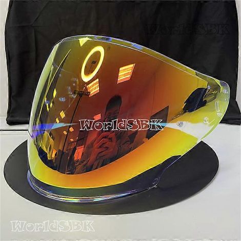 Visière de casque pour casque de moto SHOEI J-Cruise 1, J-Cruise 2, J-Force 4, CJ-2 - Écran facial ouvert - Couleur : Rouge Revo (1/4)
