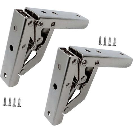 Lot de 2 charnières pliantes pour portes de placard, charnières robustes pour meubles, faciles à installer (1/5)