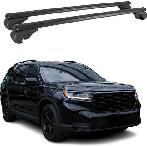 OMAC Aluminium Dachträger Querträger für Honda Pilot IV 2023-2026 – TÜV / DIN 75302:2019 – Abschließbar – Max. 75 kg – 2 Stangen Schwarz (1/5)