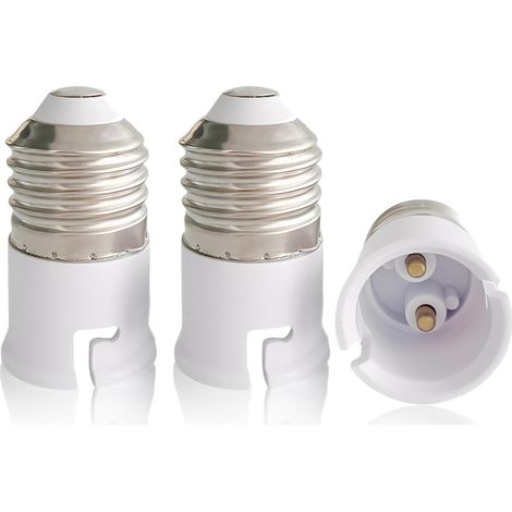 3 Pcs E27 to B22 Adapter, Lamp Socket Adapter Converter, Screw to Bayonet Bulb Socket Adaptor Convertor, E27 to Bayonet Adapte, Light Bulbs Holder (1/5)