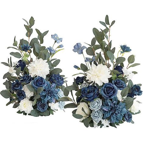 Guirnalda de flores para lazo de boda: 2 ramas artificiales hechas de poliéster de alta calidad. (1/5)