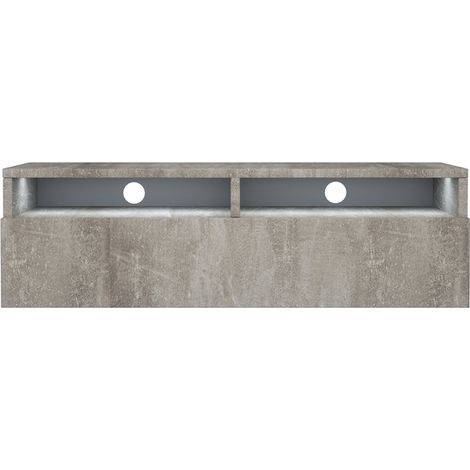 Selsey Rednaw - Mueble TV con cajón - Concreto - 100 cm - con iluminación LED (1/5)
