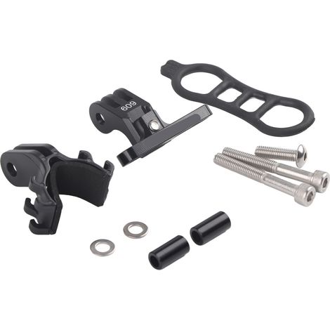 Adaptateur de fixation pour caméra d'action sur potence de vélo en alliage d'aluminium avec support flash (1/5)