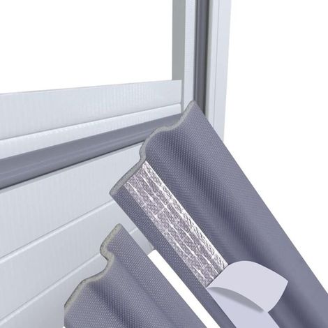 Joint d'étanchéité 8M pour fenêtres et portes – Ruban adhésif d'étanchéité – Isolation thermique et acoustique – Joint d'étanchéité contre le froid – Gris (1/5)