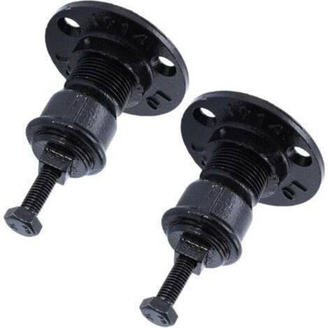 Supports de Main Courante Muraux en Fer Épais Style Industriel Lot de 2 Pièces Fixation Stable pour Rampe D’Escalier Intérieu (1/5)