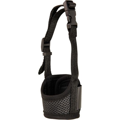 Muselière Pour Chien En Maille Respirante Réglable Avec Velcro Pour Entraînement Anti-Aboiement Noir (1/5)