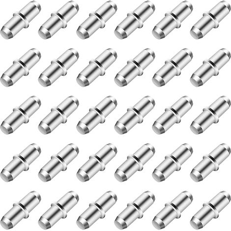 Lot de 80 supports d'étagères 5 mm,broches d'étagères, supports d'étagères pour étagères, supports de planches d'armoire, pour armoires de cuisine, armoires, étagères, bois, verre, etc (1/5)