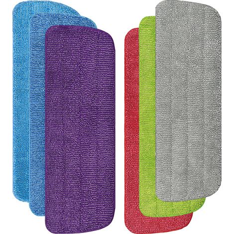 6pcs Mop Remplacement,Housse de Nettoyage de Rechange Mop Remplacement des Tampons,Microfibre de Pulvérisation de Balai pour Les Serpillères Spray