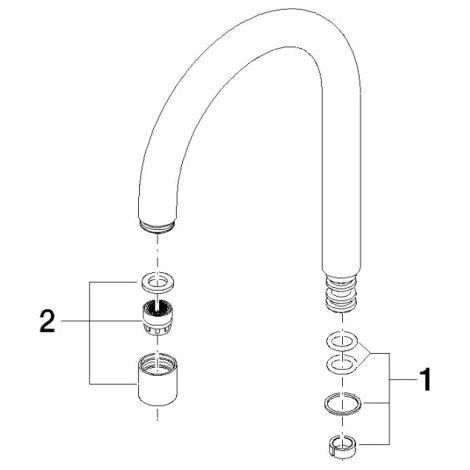 Dornbracht 90282206102-00 Bec Pièces de rechange