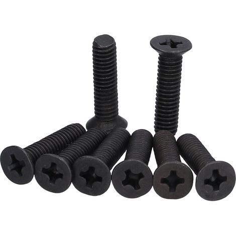 50 Vis à tête fraisée plate cruciforme M4 A2‑70 pour assemblage et réparation - Lot de 50 pièces M4x16