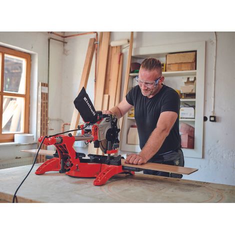 [NUNCA USADO] Sierra ingletadora radial - TC-SM 2534/1 Dual - Diámetro de la hoja: 254 mm - Capacidad de corte: hasta 340 mm - REACONDICIONADA EINHELL (1/5)