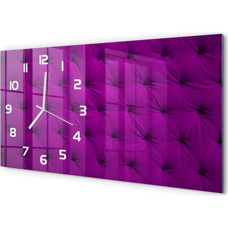 Horloge Murale Style Loft 60x30 cm Verre Trempé Décoration Murale Mur de velours (1/5)