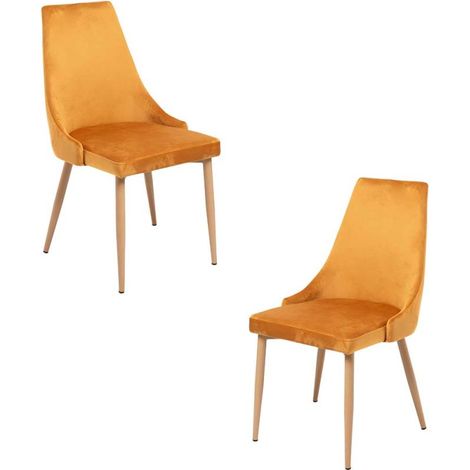 Packs Sillas Comedor - Pack 2 Sillas Stoik Wood - Mostaza (1/5)