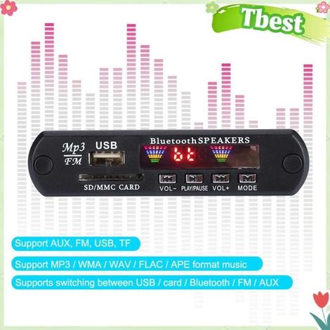 Tbest carte de décodage audio SDM01Bt U-DX 4 couleurs écran 5.0 FM APE Module de carte de décodage FLAC son support (1/5)